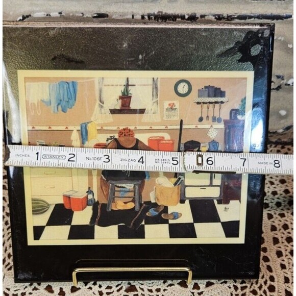 Annie Lee Standing Art Tile Trivet "Sixty Pounds" 7.5" Grander Images USA (read) - Picture 5 of 8